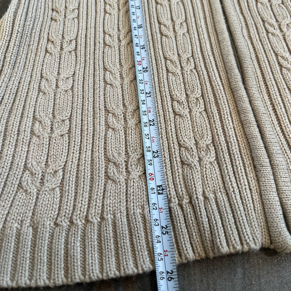 Tradition Country Collection Tan Cable Knit Full Zip Sweater Women’s SP - Picture 4 of 8